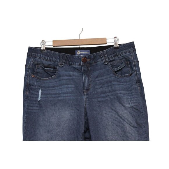 Democracy Ab Solution Jeans Size 18W Distressed Stretch Denim Slimming Comfort - Picture 2 of 13